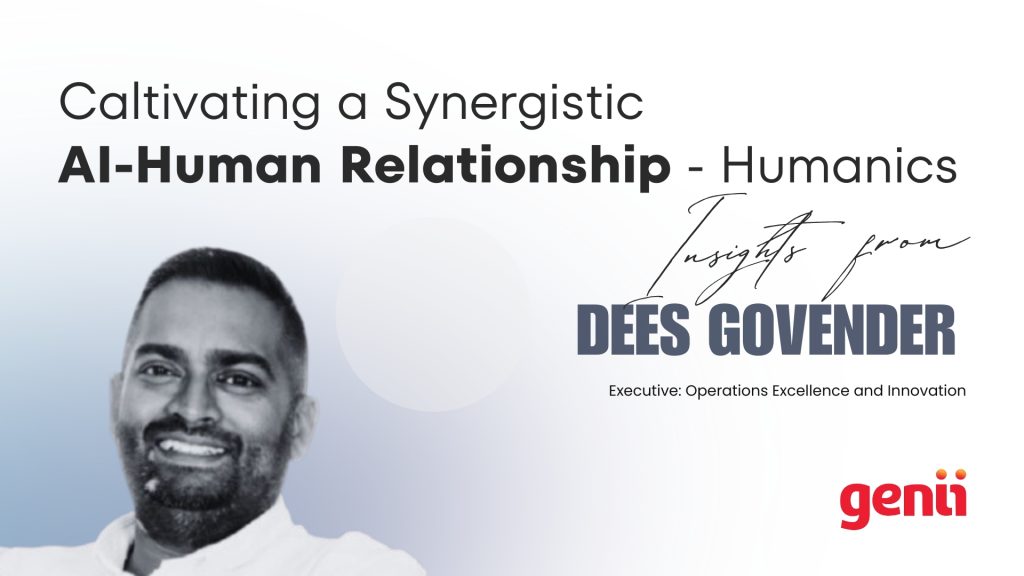 an image that states: Cultivating a Synergistic AI-Human Relationship – Humanics